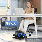 Under Desk Elliptical, Electric Ellipse Leg Exerciser While Sitting for Seniors Adults, Quiet Portable Motorized Seated Foot Pedal Exerciser with Remote Control for Home Office Use