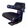 Concentric International Black Universal Tractor Seat with Adjustable Suspension