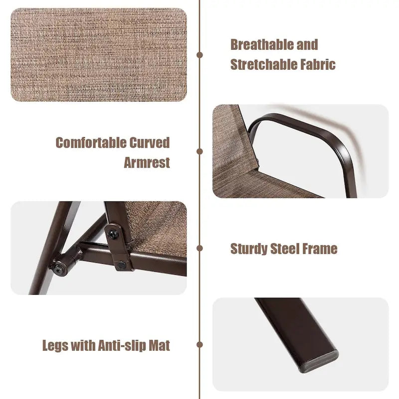 Costway Set of 4 Patio Chairs with Armrests for Garden and Deck - View Details