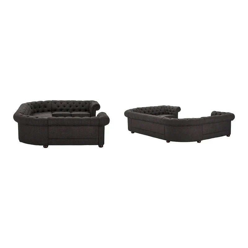 Gdansk 9-Person U-Shaped Chesterfield Sectional Sofa