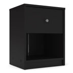 Pemberly Row 3PC Engineered Wood Dresser and Nightstands Bedroom Set in Black