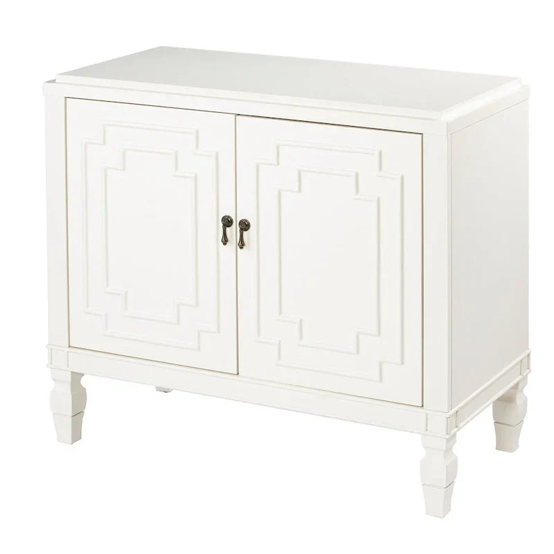 SEI Furniture Taborley Antique White Double-Door Accent Cabinet" can be rewritten as:"SEI Furniture Taborley Antique White Double-Door Accent Storage Cabinet