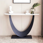 Contemporary Console Table with Elegant Design, Metal Frame, and Adjustable Foot Pads for Entryway