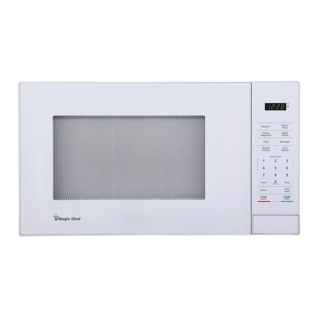 Magic Chef 1.6 Cu. ft. 1100W Countertop Microwave Oven with Push-Button Door in Black, New