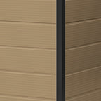 Modfusion 4.62.66.3 Ft Resin Storage Shed with Window, Floor, Plastic Roof, Storage Cabinets for Brooms Vacuum Cleaners Fits 65 to 68 in, Winter Gear Box, Black