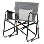 GCI Outdoor Freestyle Rocker XL Oversized Foldable Rocking Camp Chair, Pewter