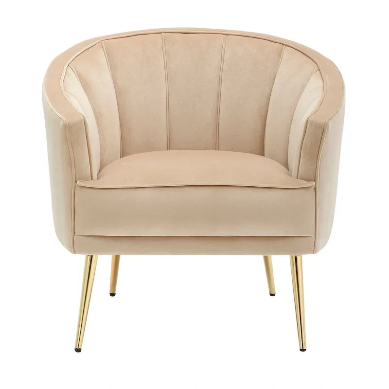 Randolf Velvet Accent Chair in Silver Orchid
