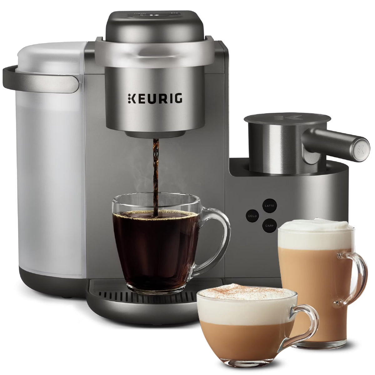 Keurig K-Cafe Single Serve K-Cup Coffee Maker, Latte Maker and Cappuccino Maker, Dark Charcoal