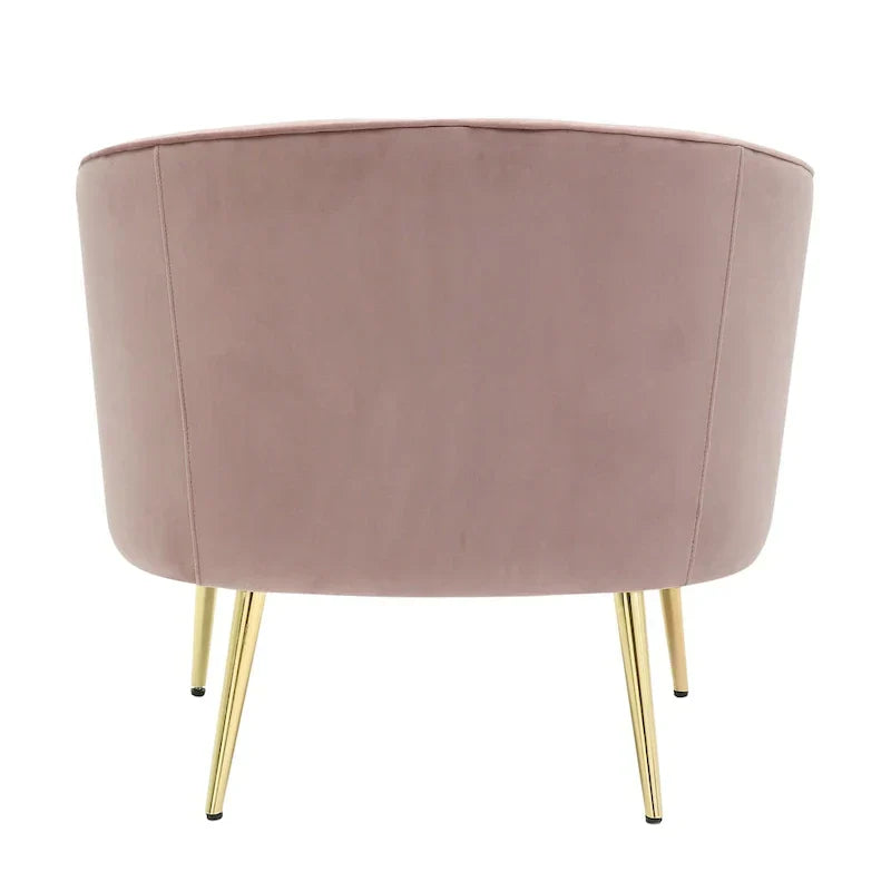 Randolf Velvet Accent Chair in Silver Orchid