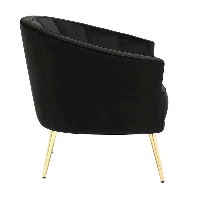 Randolf Velvet Accent Chair in Silver Orchid