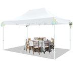 HOTEEL 10x15 Heavy Duty Canopy Tent ,Pop up Canopy for Parties Wedding,Commercial Easy up Gazebo with Roller Bag,UV 50+ &,White