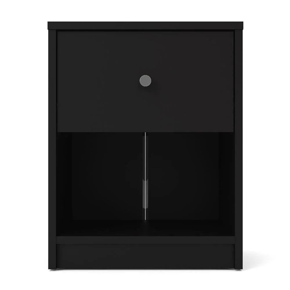 Pemberly Row 3PC Engineered Wood Dresser and Nightstands Bedroom Set in Black