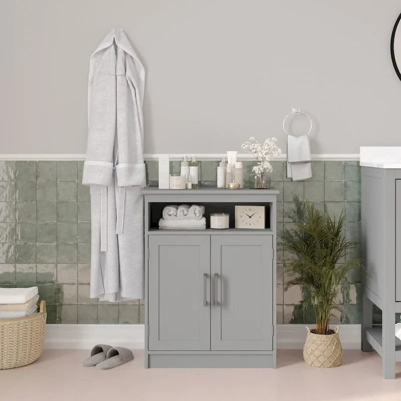 Magnetic Closure Floor Cabinet Organizer with Shelves
