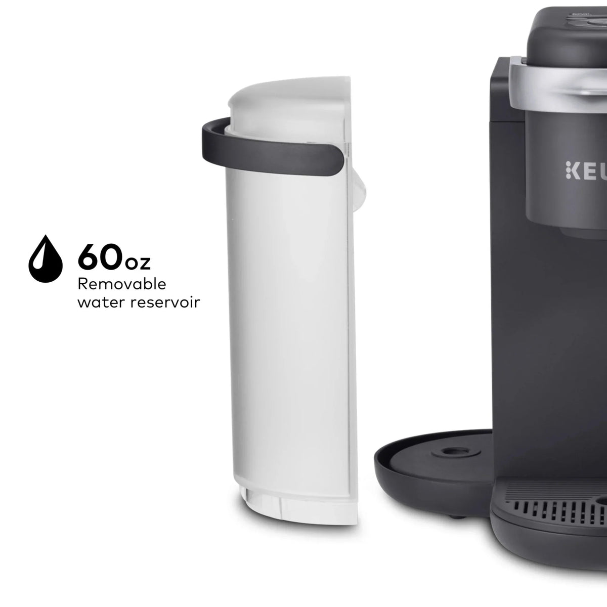 Keurig K-Cafe Single Serve K-Cup Coffee Maker, Latte Maker and Cappuccino Maker, Dark Charcoal