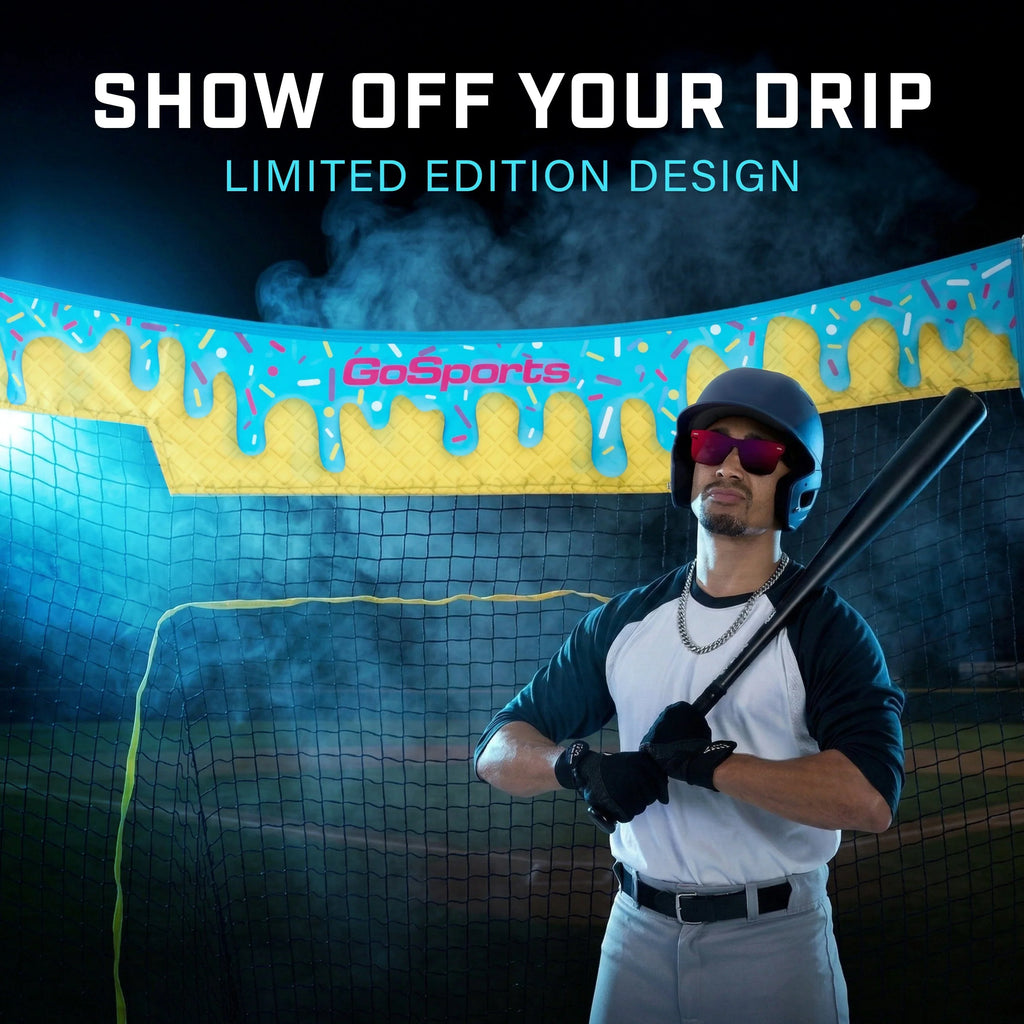 7' x 7' Drip Baseball Hitting Net | Ice Cream