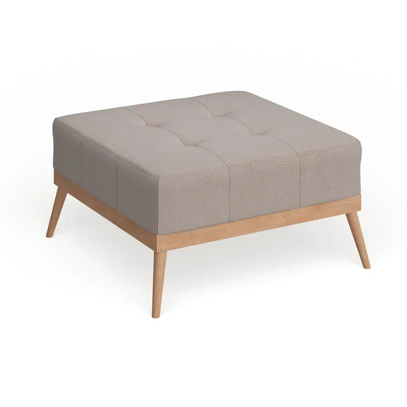 Christopher Knight Home Carson Lund Mid-Century Tufted Fabric Square Ottoman
