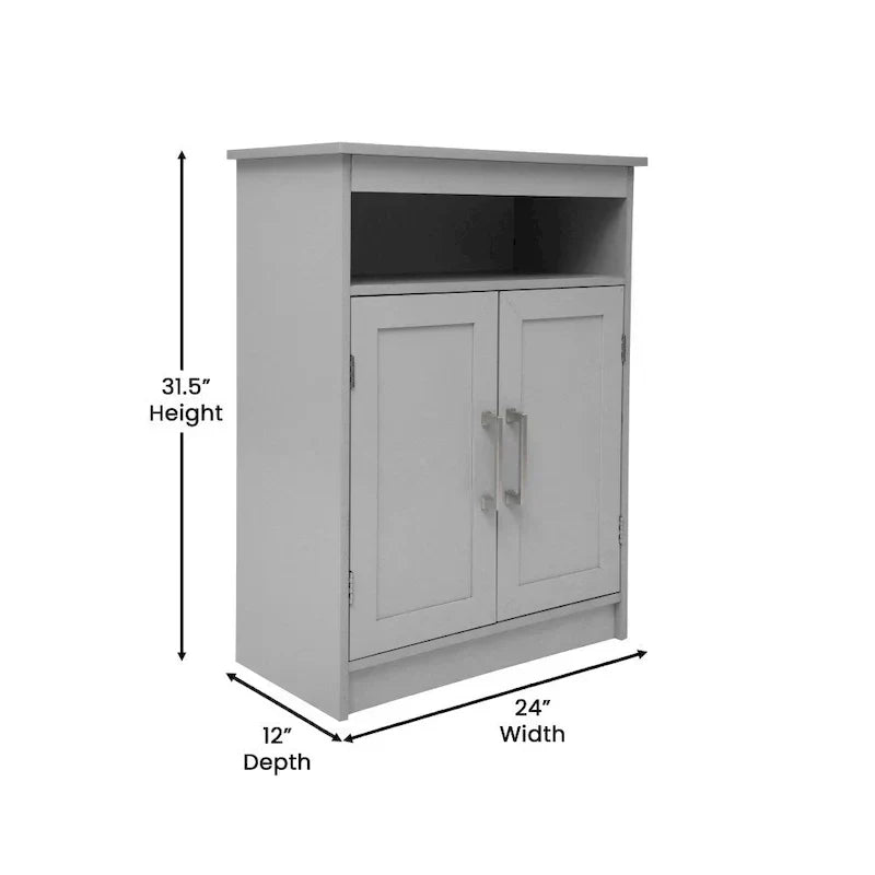 Magnetic Closure Floor Cabinet Organizer with Shelves