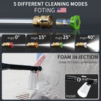 FOTING Electric Pressure Washer, 4500 PSI 3.2 GPM Power Washer with 4 Quick Connect Nozzles, High Pressure Cleaning Machine with Foam Cannon for Cars/Fences/Driveways/Patios/Home Cleaning