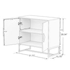 CUSchoice Solid Wood Square Handle 2-Door Sideboard