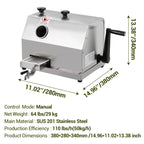 Manual Sugar Cane Juicer Machine, Sugar Cane Press with 3 Stainless Steel Drums and 2.4-INCH Large Inlet, Sugarcane Juice Machine with…