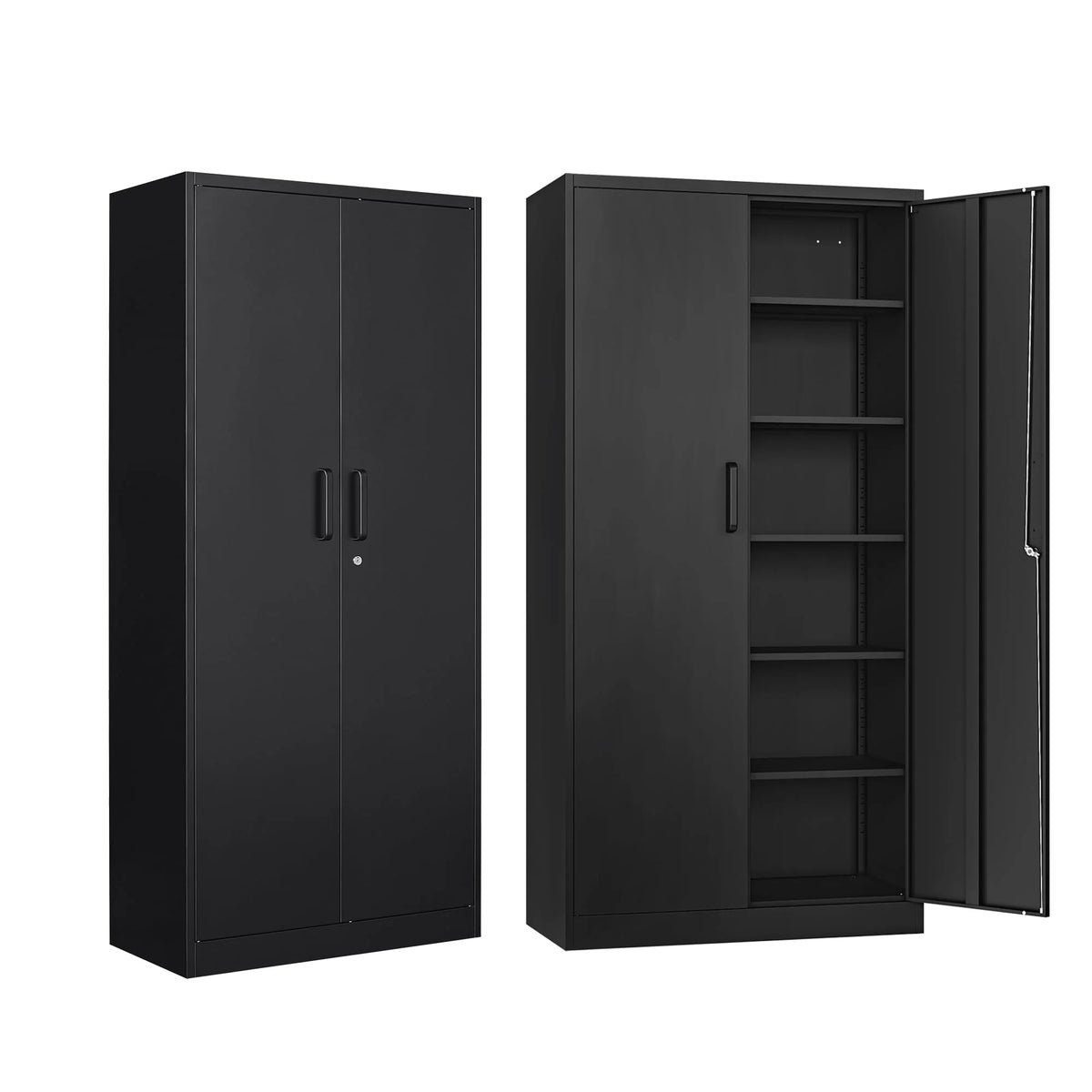 SISESOL 71 Metal Garage Storage Cabinet with 2 Doors