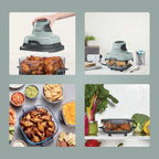 Ninja Crispi 4 - in - 1 Portable Glass Air Fryer Cooking System, 4 - Qt & 6 - Cup Containers, Cyberspace