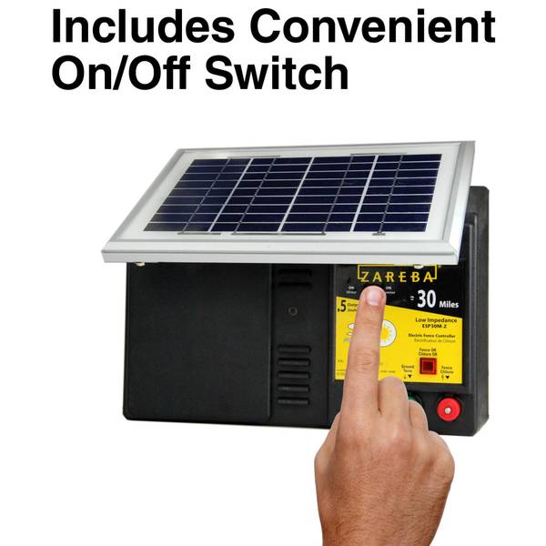 Zareba 30 Mile Solar Electric Fence Energizer