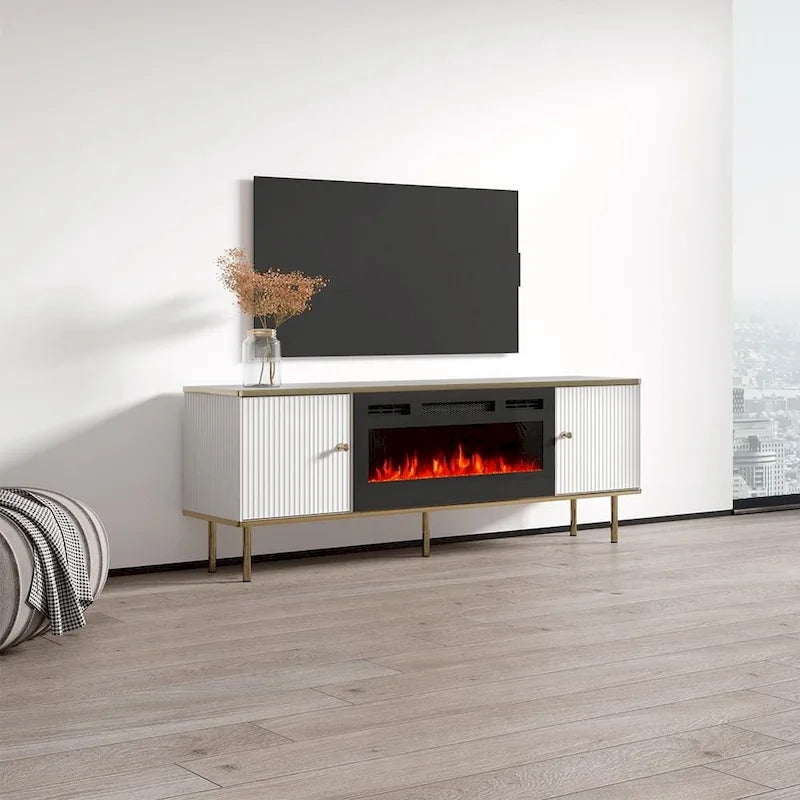 Camelia 63-Inch Electric Fireplace TV Stand