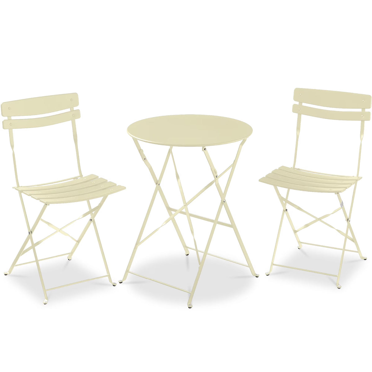 Best Choice Products 3-Piece Small Bistro Set, Folding Patio Furniture Set of 2 Chairs and Table - Black