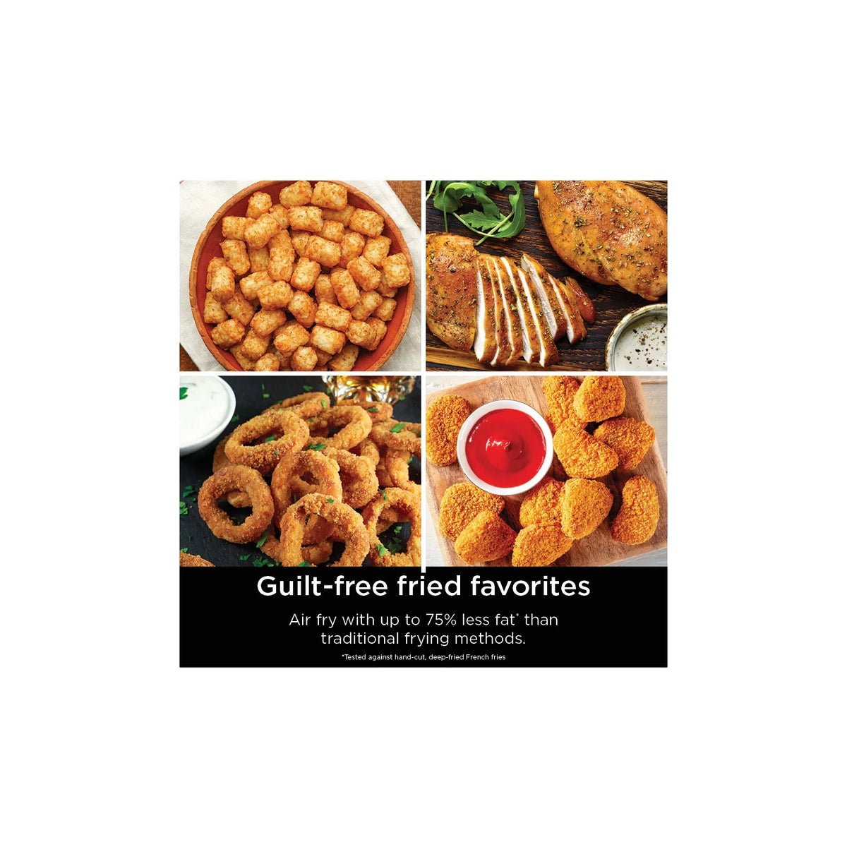 Ninja Doublestack XL 2 - Basket Air Fryer, Doublestack Technology Cooks 4 Foods at Once, Space Saving Design, 10 QT, 4 - in - 1, Smart Finish & Match Cook, SL400