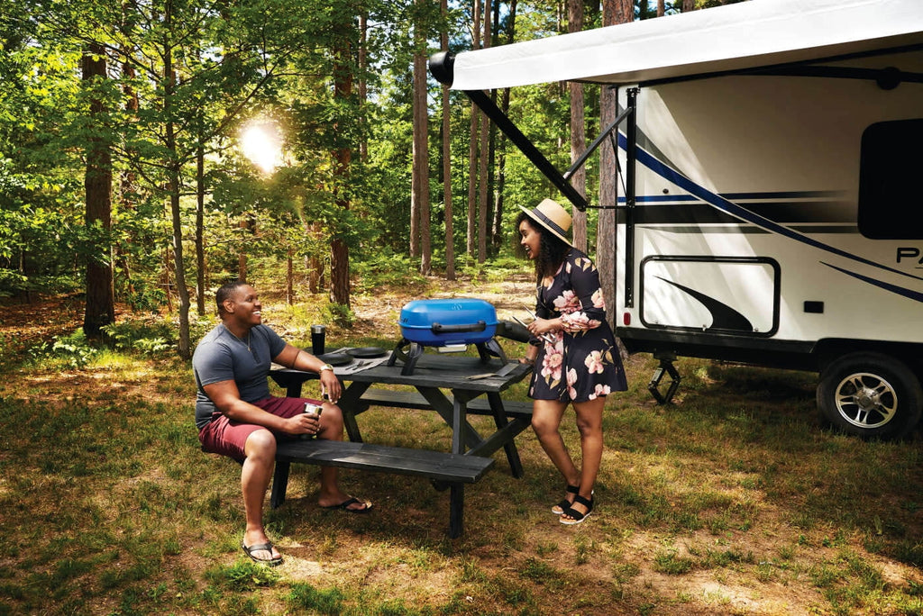 Napoleon Travelq 240 1 - Burner Portable Propane Gas Grill in Blue