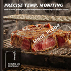 Vertical Electric Pellet Smoker Grill with Cover, 616 Sq in Cooking Area, LED Temperature Control, Meat Probe, Outdoor BBQ Smoker for Steak, Ribs, Fish & Vegetables