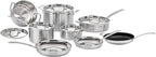MultiClad Pro Stainless-Steel Cookware 13-Piece Cookware Set, Silver