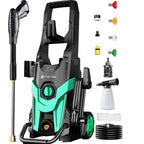 FOTING Electric Pressure Washer, 4500 PSI 3.2 GPM Power Washer with 4 Quick Connect Nozzles, High Pressure Cleaning Machine with Foam Cannon for Cars/Fences/Driveways/Patios/Home Cleaning