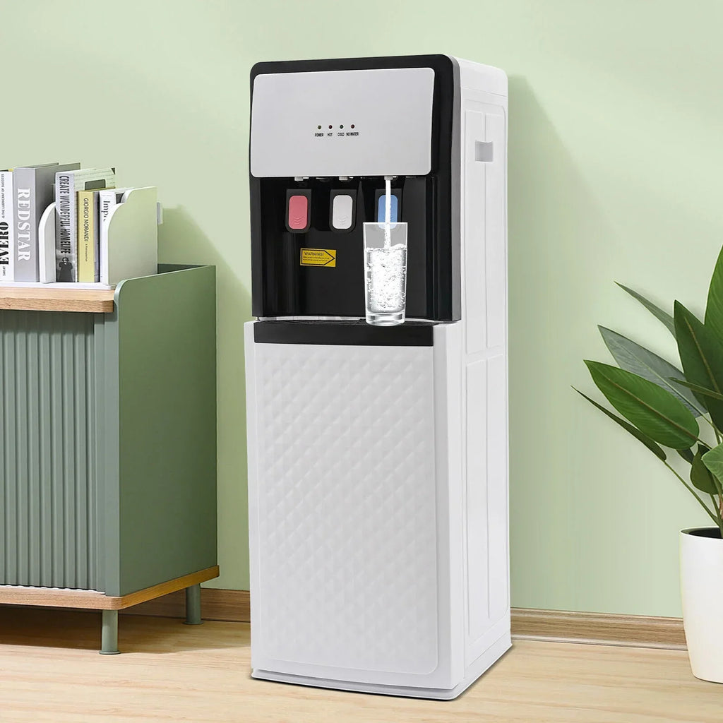 White Water Dispenser Bottom Loading Water Cooler for 5 Gallon Bottles for Offices, Nurseries, Homes, Gyms, Kitchen