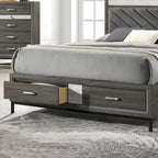 Contemporary Grey 6-Piece Platform Bedroom Set by Furniture of America - Heinisk Collection