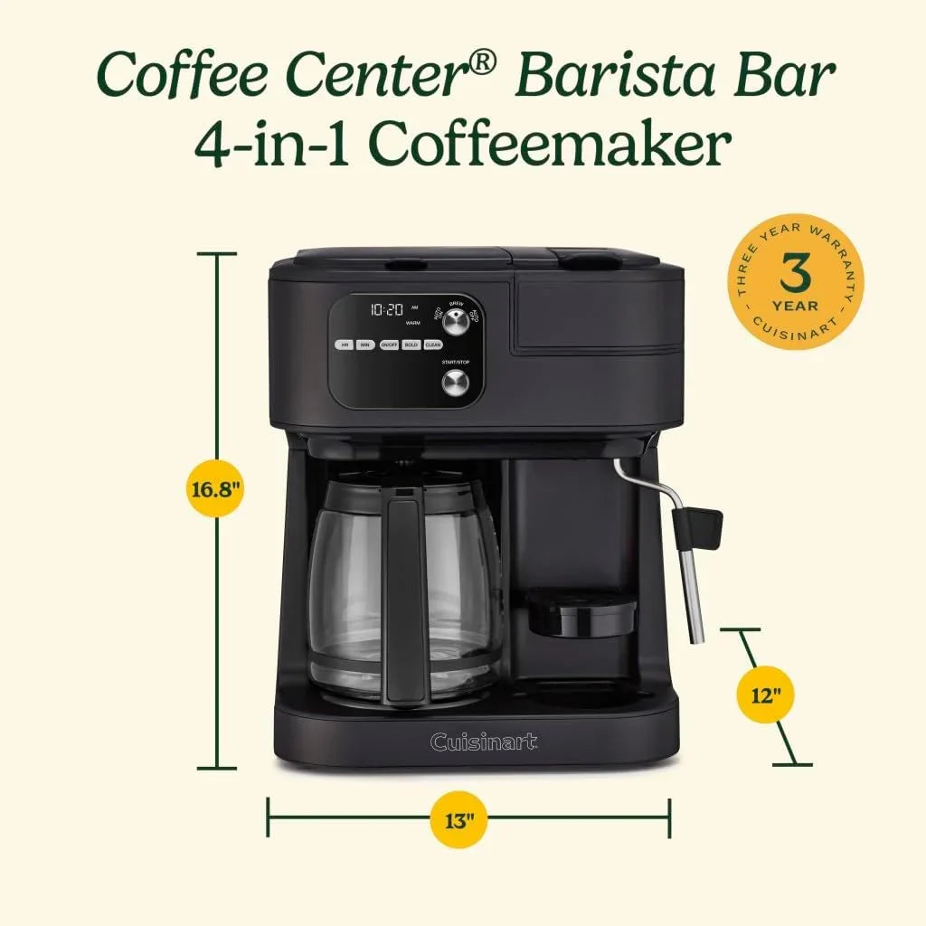 Coffeemaker 4-In-1 Coffee Center Barista Machine