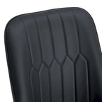 Contemporary Set of 4 Faux Leather Dining Chairs with Cushioned Backrests and Metal Legs – Ideal for Dining Rooms, Living Rooms, and Bedrooms