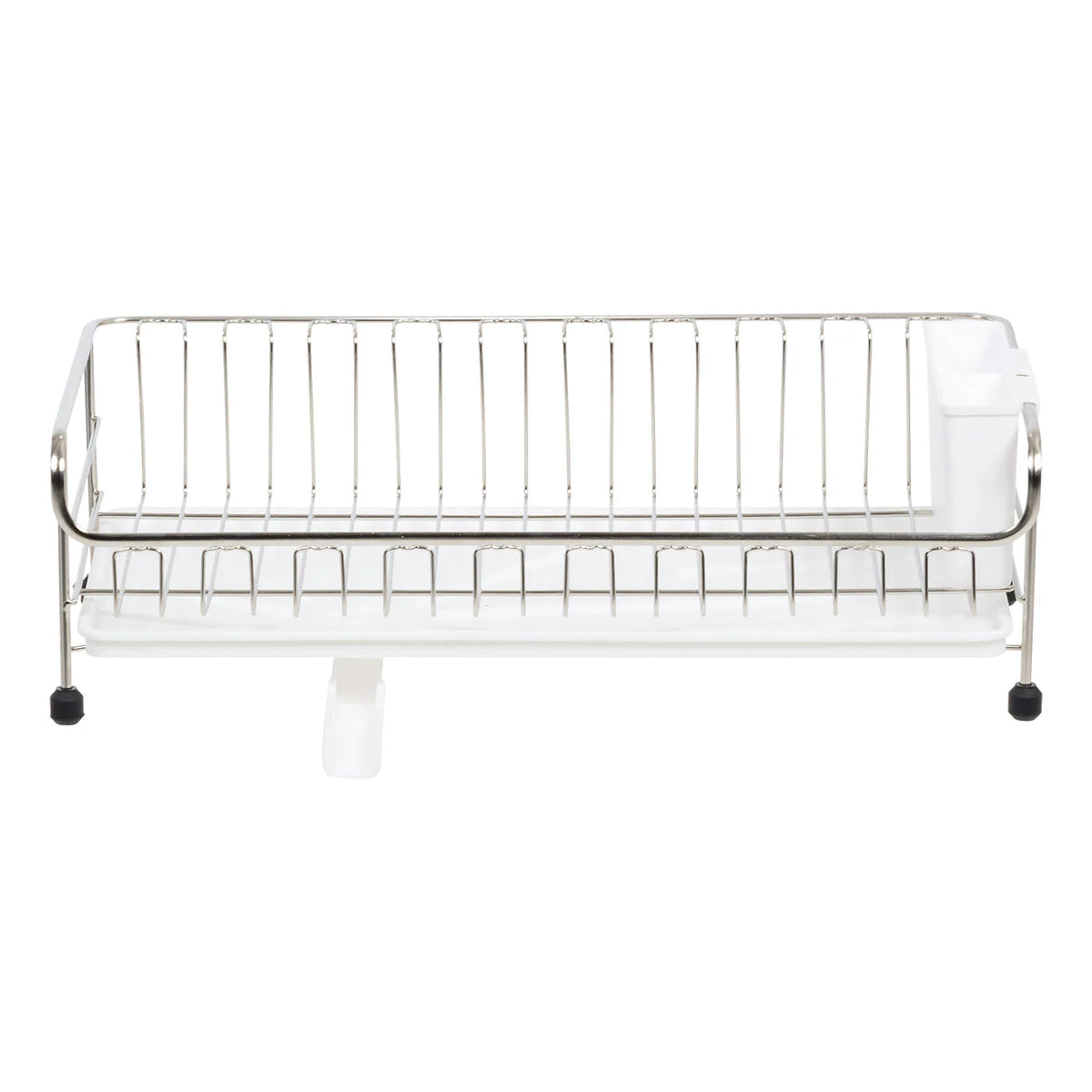 1-tier Slim Dish rack with Drain Spout Black | Black