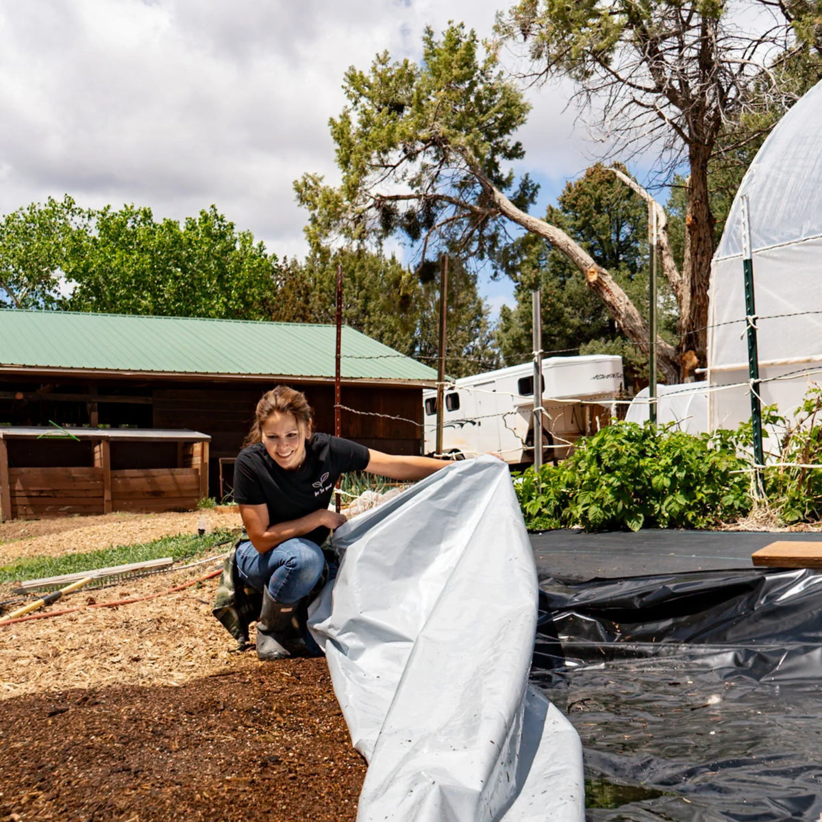Backyard Garden Silage Tarp - 6 mil Reversible Black & White | 10' x 12'