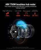 Outdoor electric bike with 48V / 15Ah lithium battery