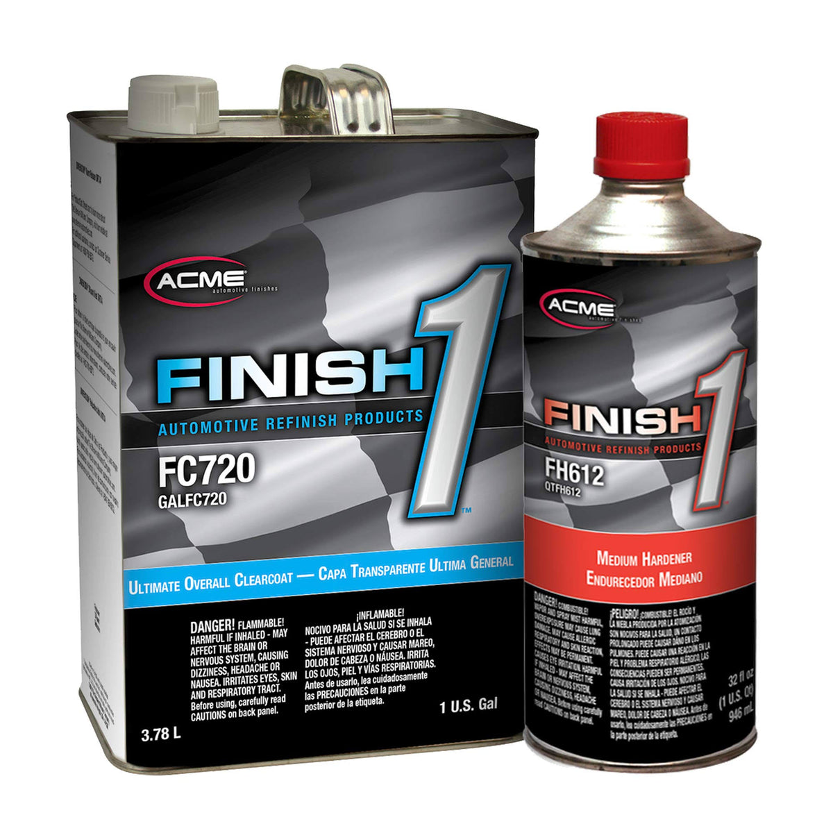 Sherwin Williams Finish 1 Ultimate Overall Clearcoat. Fc720. 1gal with Hardener (hardener Medium - Fh612)-Instock