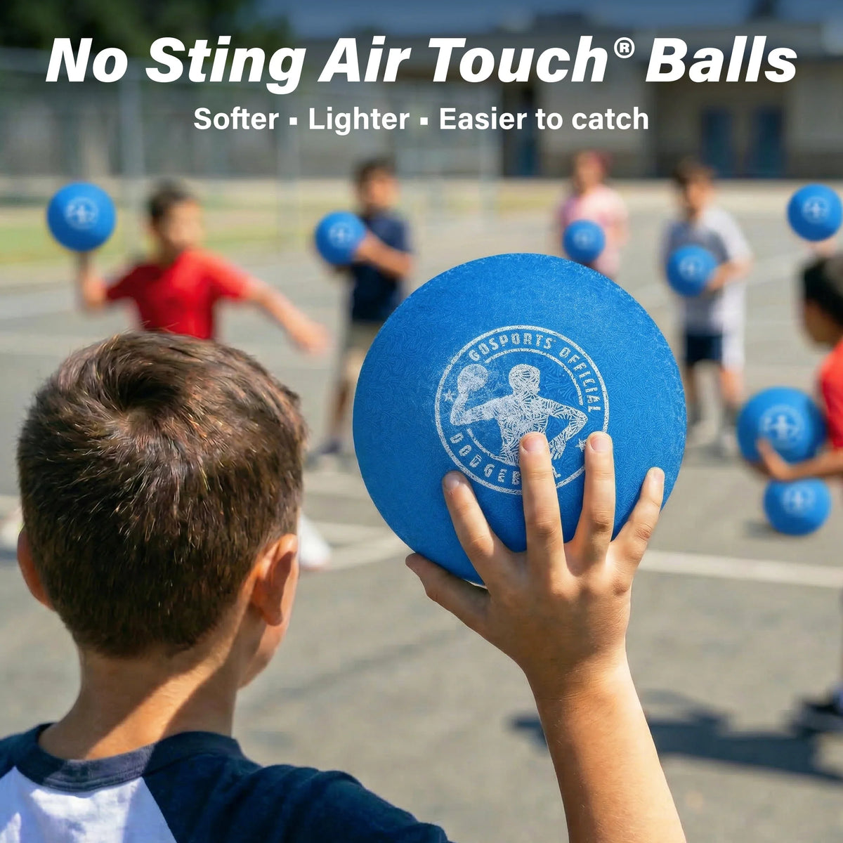 7" No-Sting Air Touch Dodgeballs, 6-pk | Blue