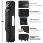 Alden Design Adjustable 10' x 10' Commercial Pop-up Canopy with Wheeled Carry Bag, Blue