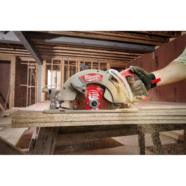 M18 FUEL 18-Volt Lithium-Ion Brushless Cordless SAWZALL w/7-1/4 in. Rear Handle Circ Saw, Two 6 Ah High Output Batteries