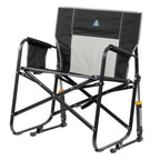 GCI Outdoor Freestyle Rocker XL Oversized Foldable Rocking Camp Chair, Pewter