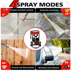 Pressure Washer Gas Powered, 3500PSI High Pressure Power Washer W/7.0HP Aluminum Pump, 210CC Powerful Engine, Maximum Spray 32.8FT, 4 Nozzles