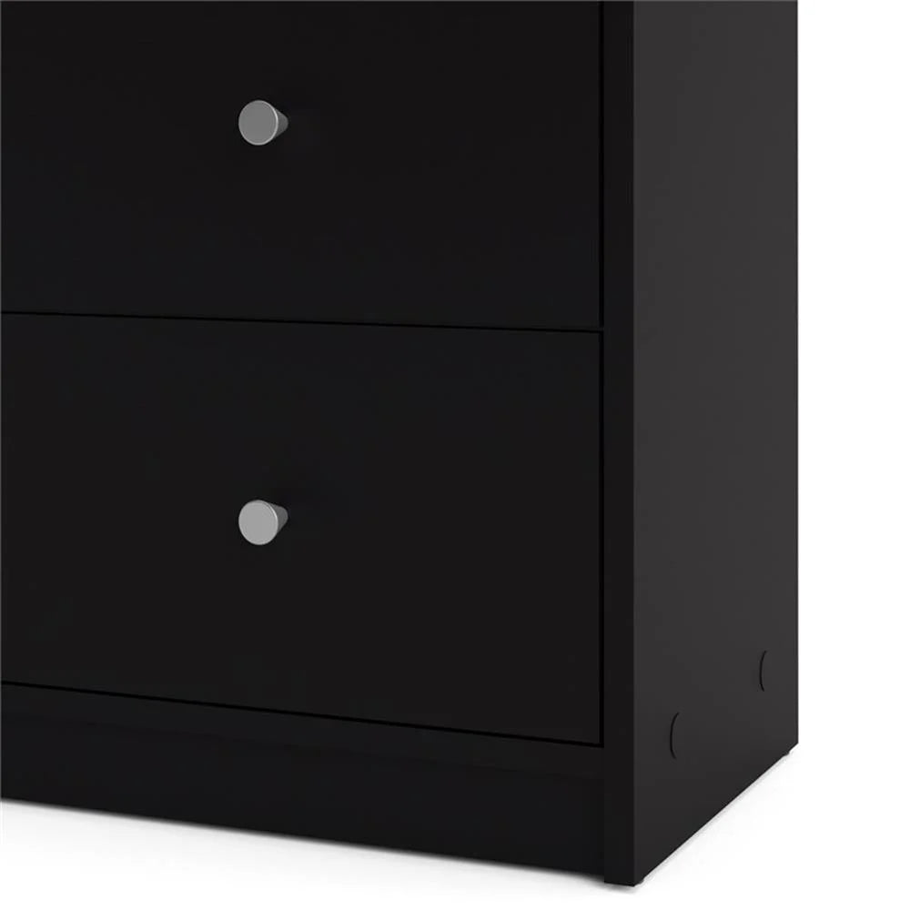 Pemberly Row 3PC Engineered Wood Dresser and Nightstands Bedroom Set in Black