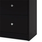 Pemberly Row 3PC Engineered Wood Dresser and Nightstands Bedroom Set in Black