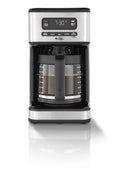 Mr Coffee 14 Cup Programmable Coffee Maker | Light Stainless Steel